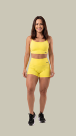 Conjunto Fitness de Short Fênix Gym - Amarelo Manteiga