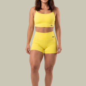Conjunto Fitness de Short Fênix Gym - Amarelo Manteiga