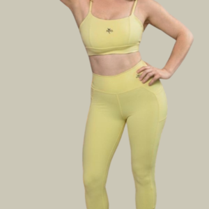 Conjunto Fitness  Fênix Gym - Amarelo Manteiga
