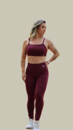Conjunto Fitness  Fênix Gym - Bordô