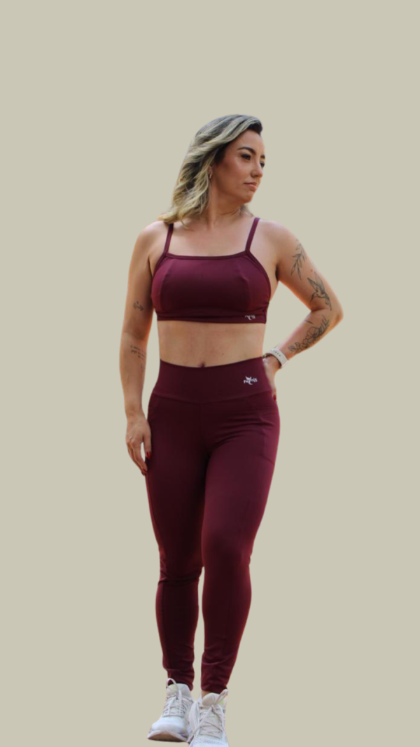 Conjunto Fitness  Fênix Gym - Bordô - Imagem 1