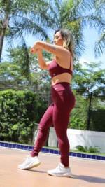 Conjunto Fitness  Fênix Gym - Bordô - Imagem 2