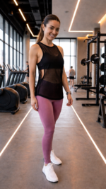 Regata Fitness Tela Respirável Fênix Gym- Preta - Imagem 2