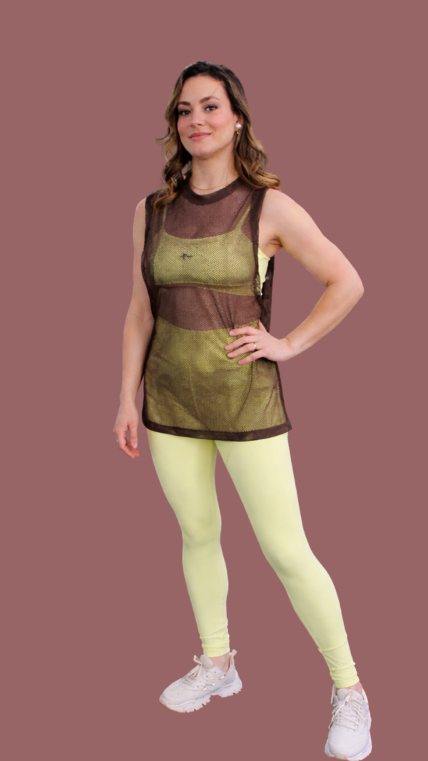 Regata Fitness Tela Respirável Fênix Gym - Marrom - Imagem 1