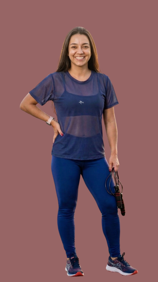 T-shirt em Tulle Fênix Gym - Azul Marinho - Imagem 3
