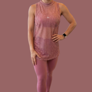 Regata Fitness Tela Respirável  Fênix Gym - Rosa Blush