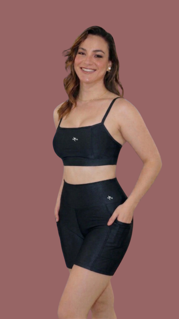 Conjunto Fitness Short Ciclista Wonder  Fênix Gym - Preto - Imagem 1