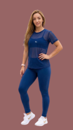 T-shirt em Tulle Fênix Gym - Azul Marinho - Imagem 2
