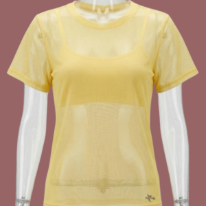 T-shirt em Tulle Fênix Gym - Amarelo Manteiga