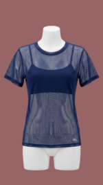 T-shirt em Tulle Fênix Gym - Azul Marinho