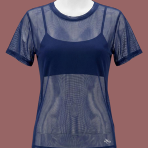 T-shirt em Tulle Fênix Gym - Azul Marinho