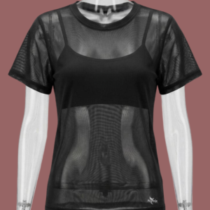 T-shirt em Tulle Fênix Gym - Preto