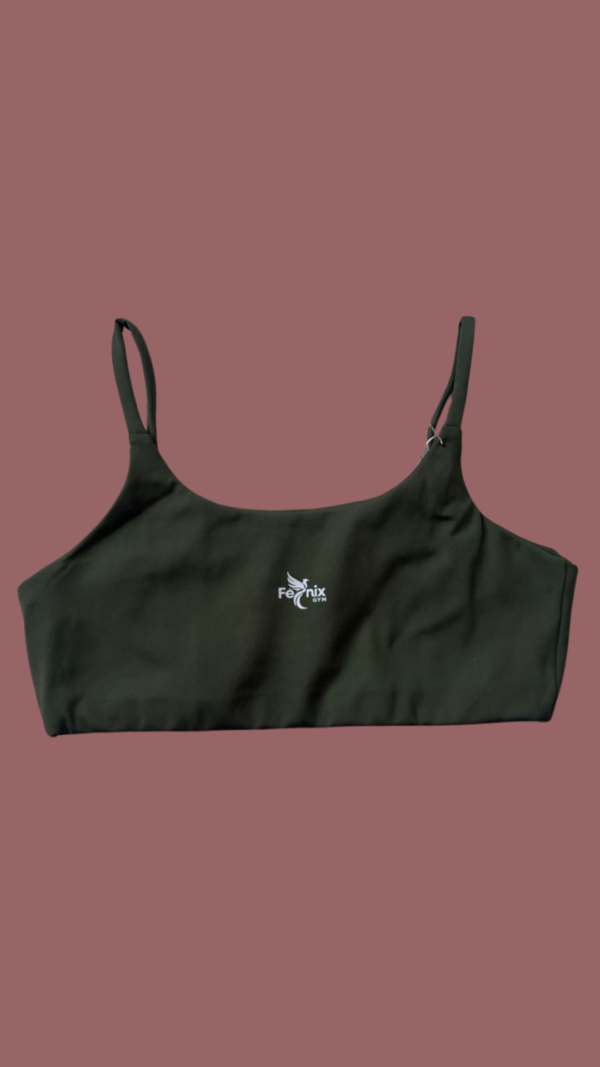 Top Fitness Alcinha Fênix Gym – Verde Militar - Imagem 1