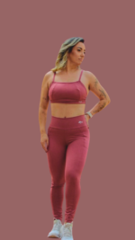 Conjunto Fitness  Fênix Gym - Rosa Blush