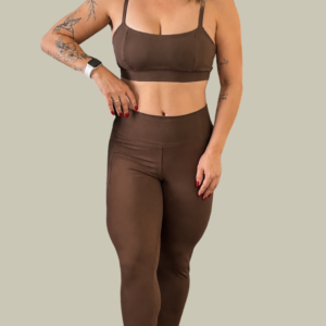 Conjunto Fitness Fênix Gym - Marrom