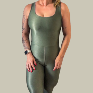 Macacão Fitness Wonder Regata - Verde Croco
