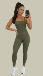 Macacão Fitness Wonder Verde Croco