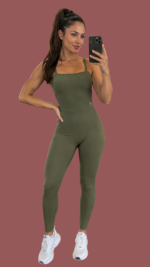 Macacão Fitness Wonder Verde Croco